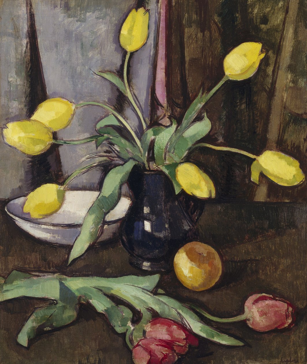 Stilleven met tulpen door Samuel John Peploe