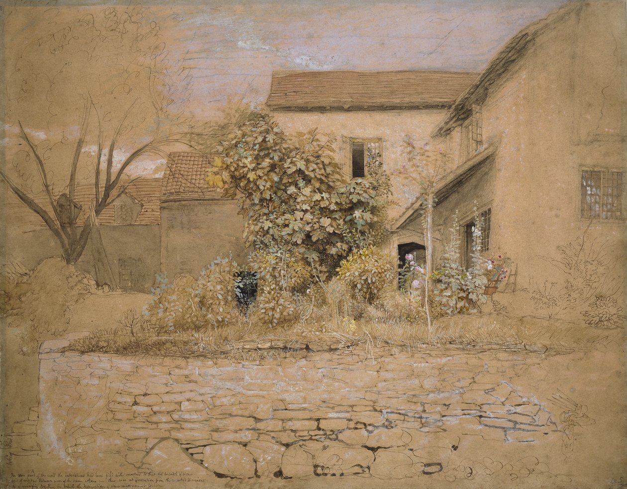 Een Huis en Tuin in Tintern door Samuel Palmer
