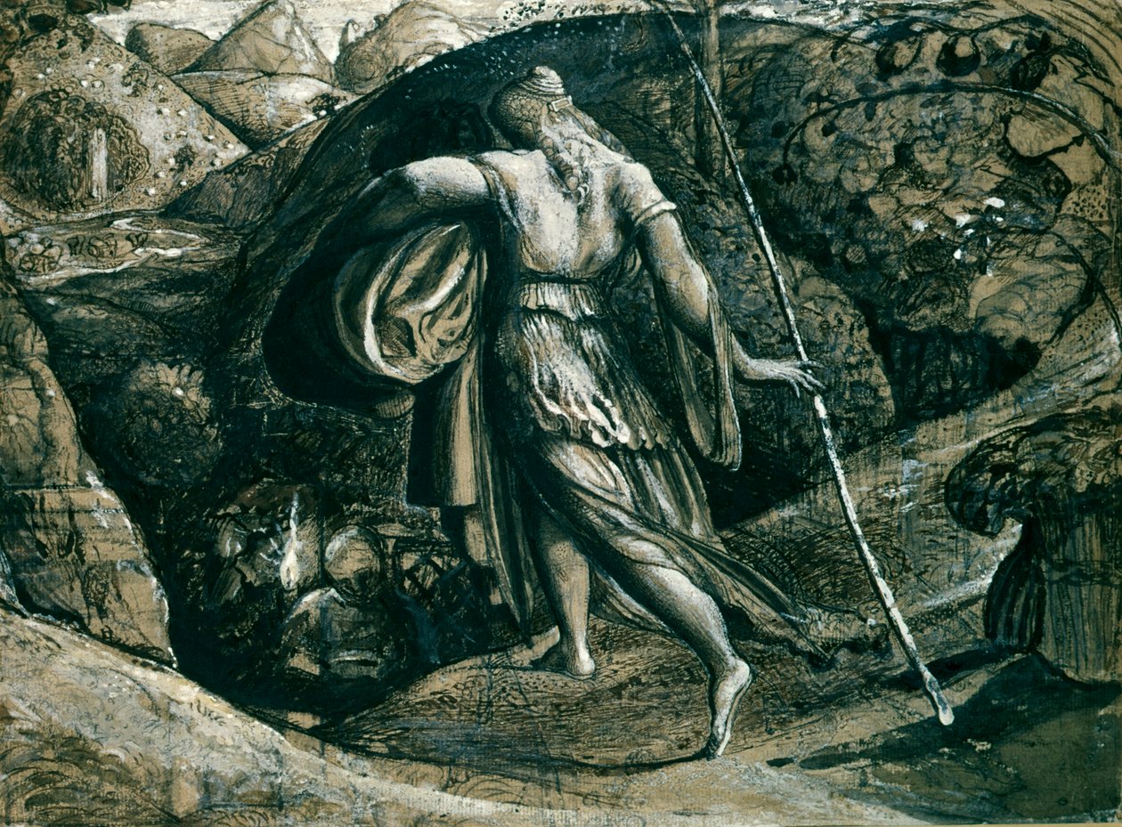 Ruth keert terug van het aren lezen door Samuel Palmer door Samuel Palmer