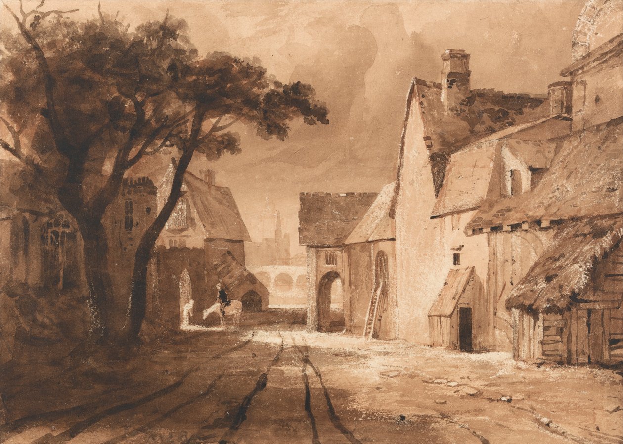 Studie van Oude Gebouwen door Samuel Palmer