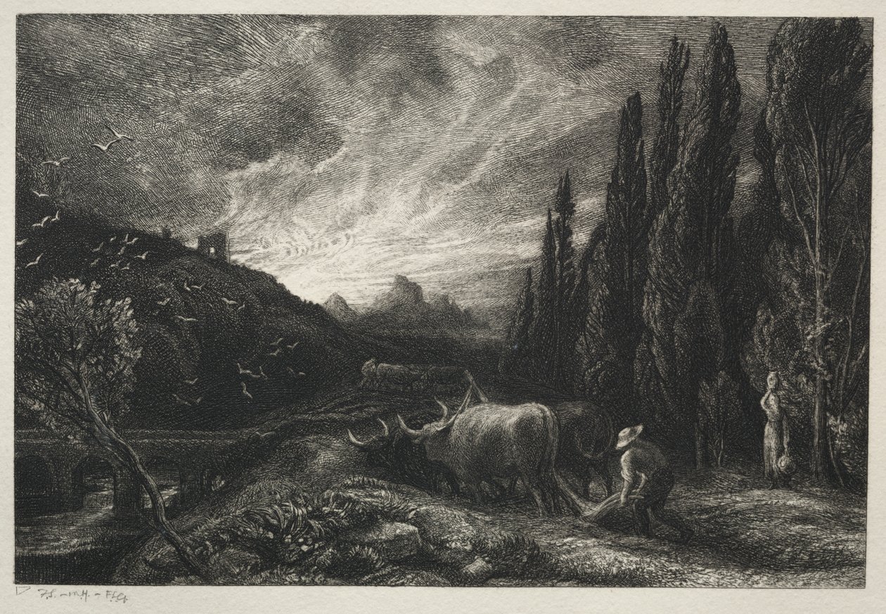De vroege ploeger door Samuel Palmer