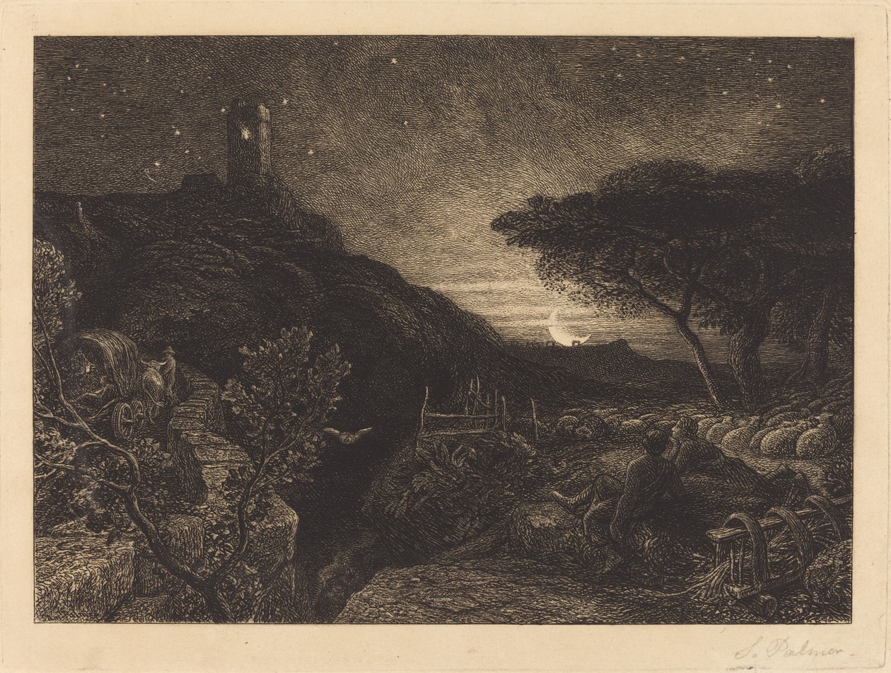 De eenzame toren door Samuel Palmer