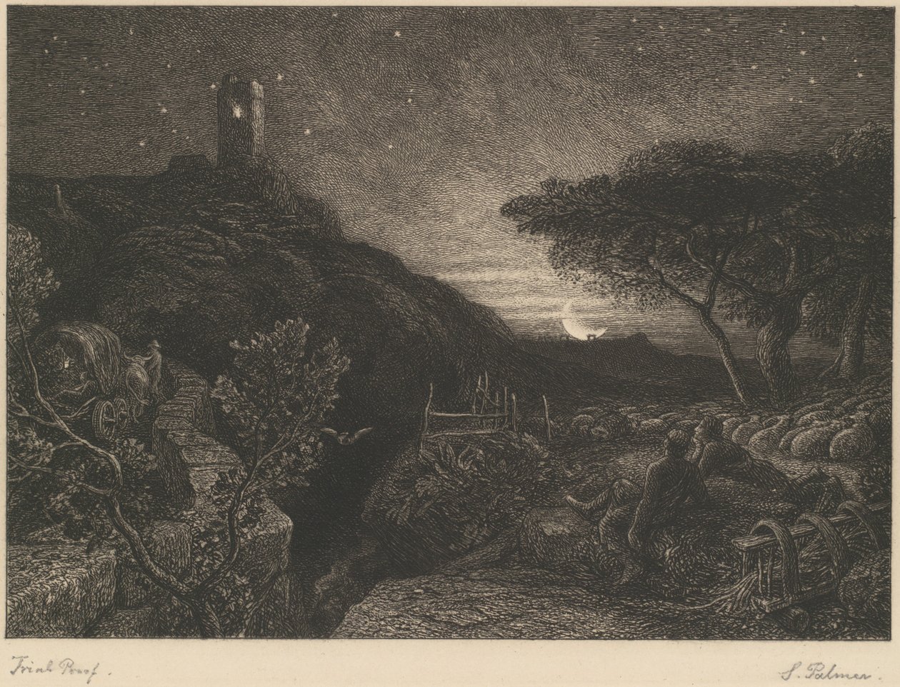 De eenzame toren door Samuel Palmer