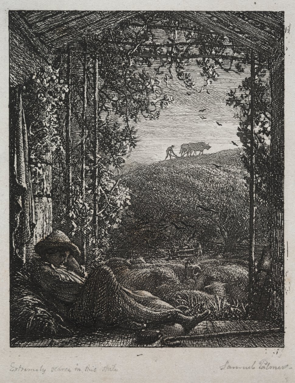 De slapende herder door Samuel Palmer