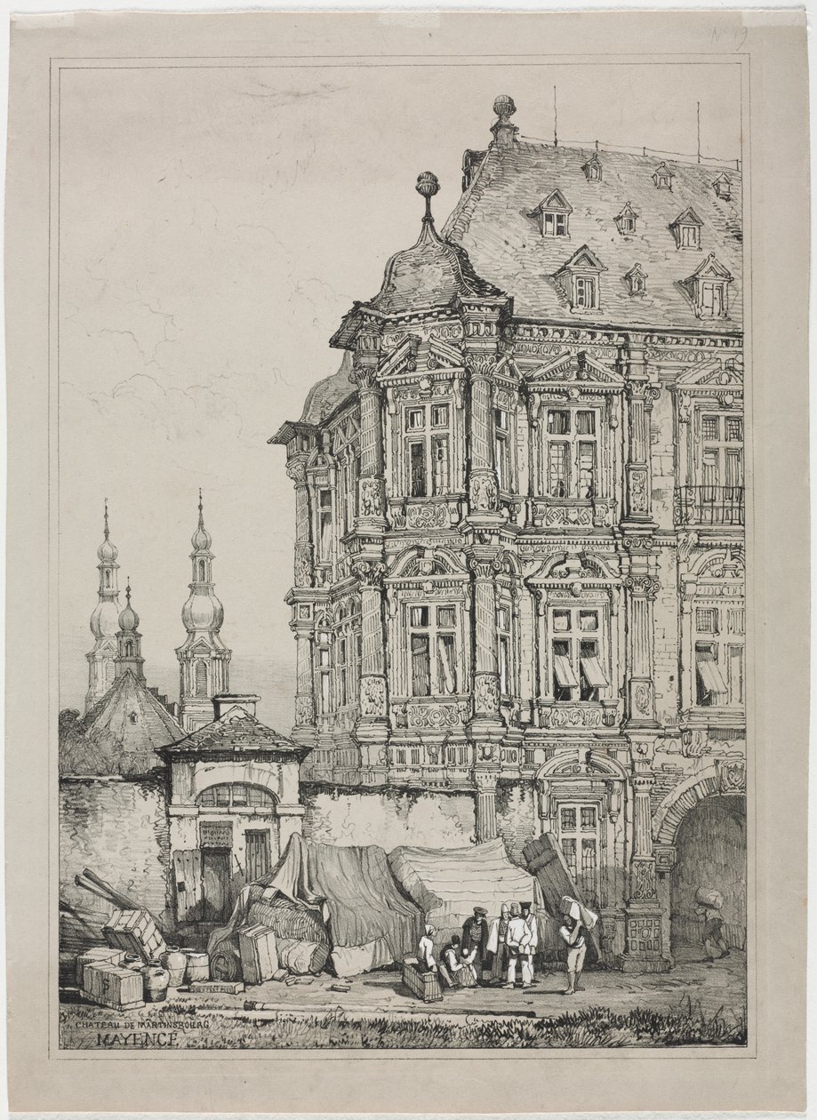 Kasteel van Martinsburg, Mainz, Duitsland door Samuel Prout