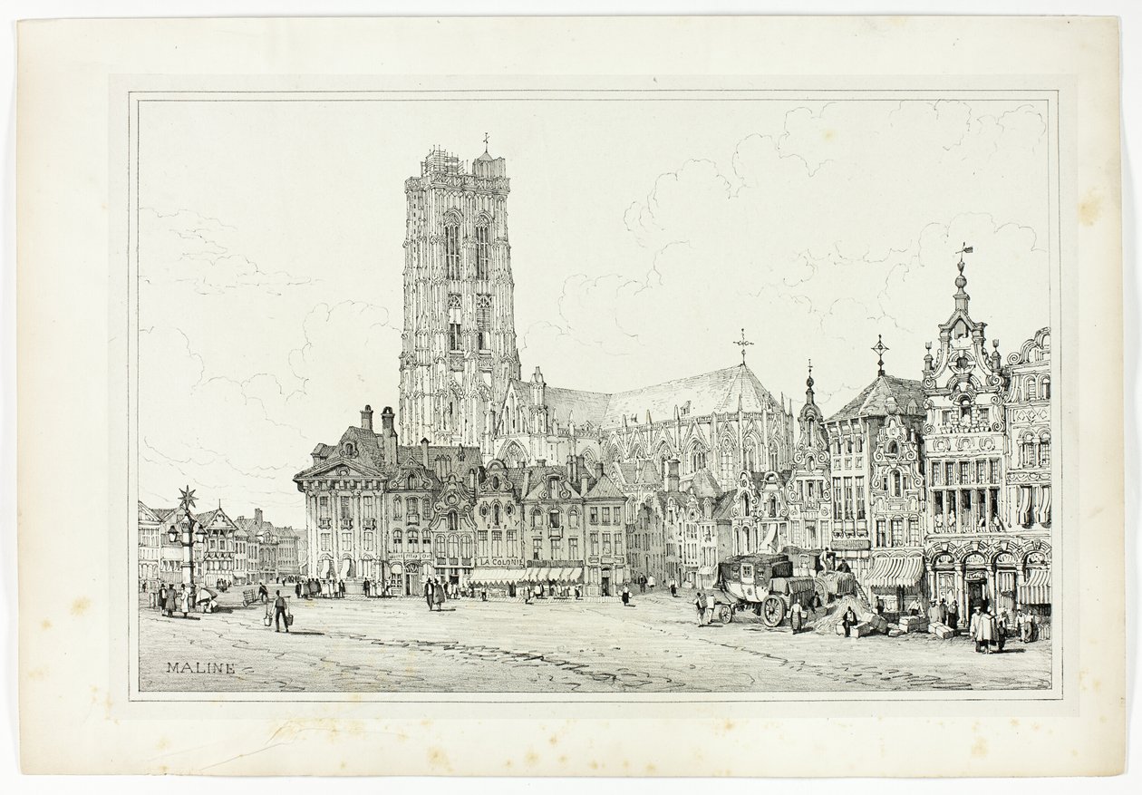 Maline, van Facsimiles van schetsen gemaakt in Vlaanderen en Duitsland door Samuel Prout
