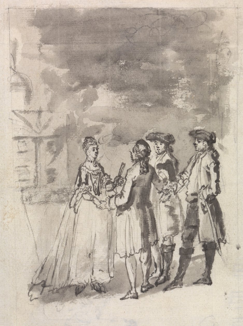 De theaterbezoekers door Samuel Wale