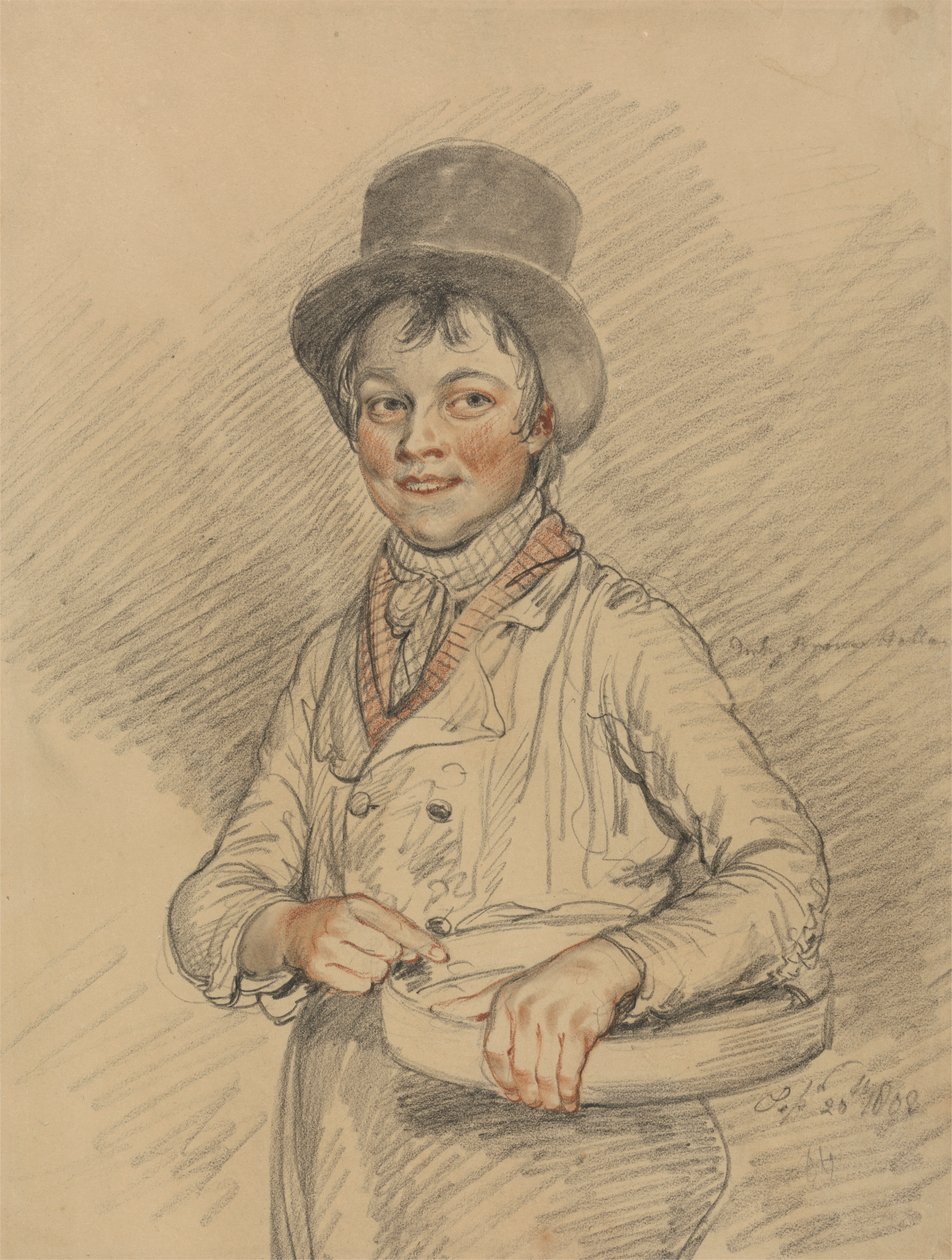 Een jongen met een mand door Samuel de Wilde