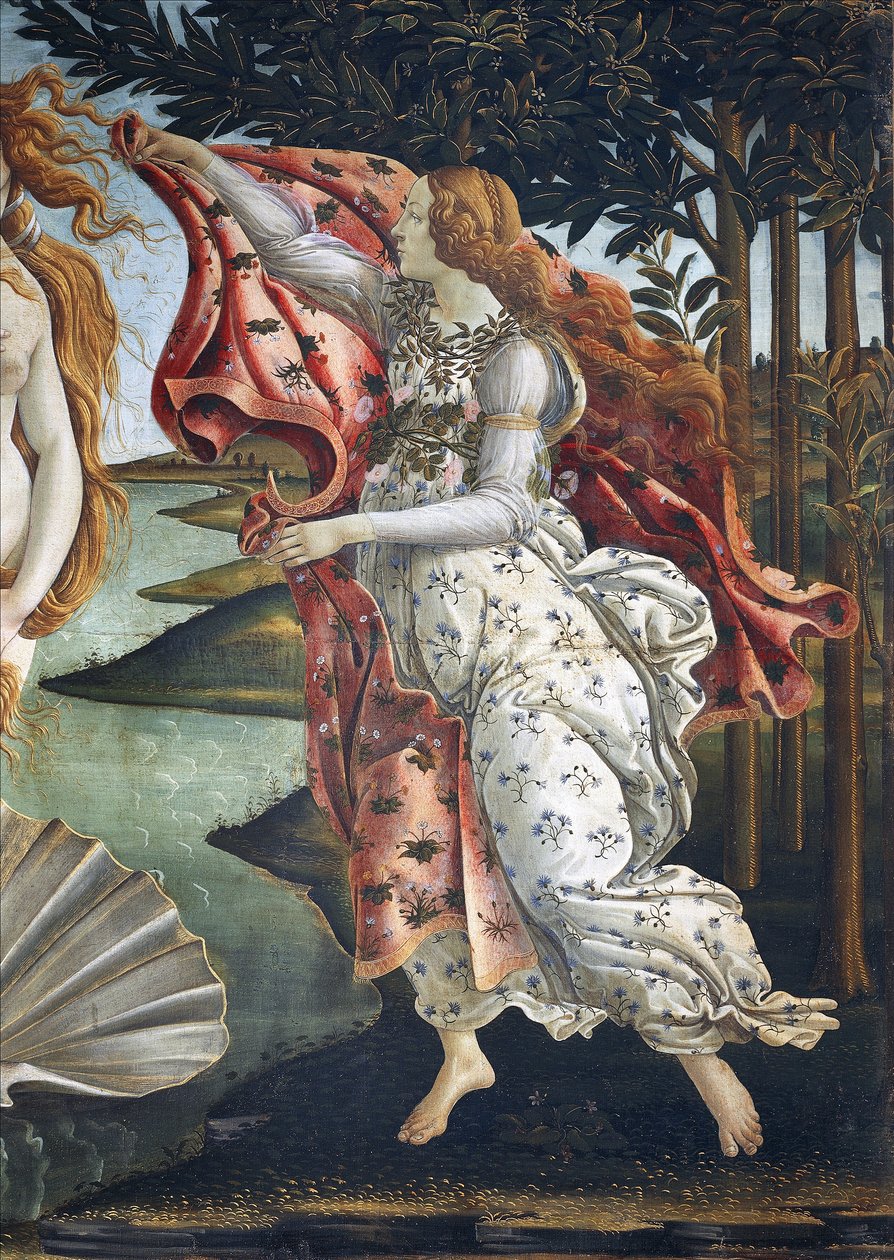 De geboorte van Venus (detail) door Sandro Botticelli