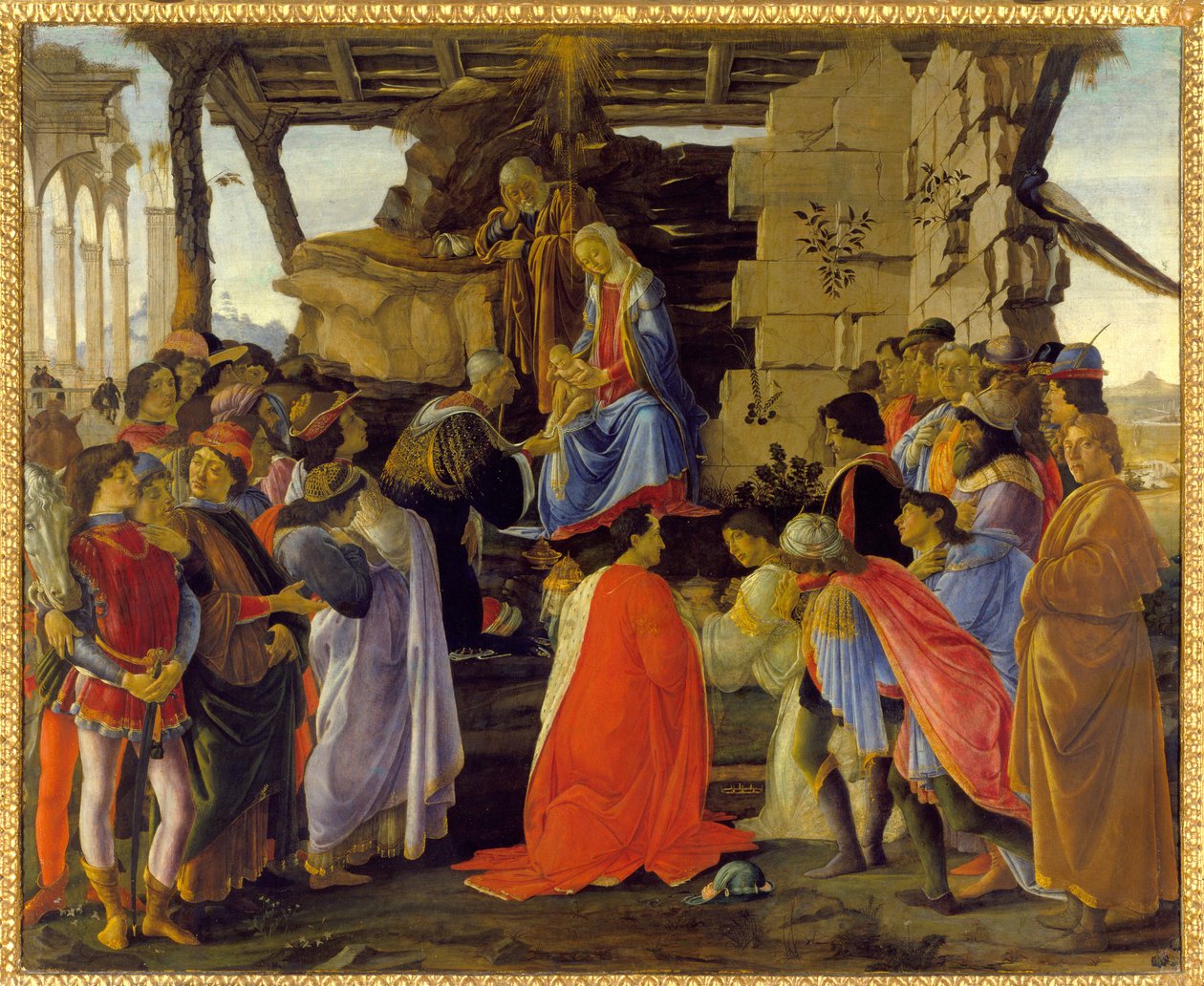 De aanbidding der wijzen door Sandro Botticelli