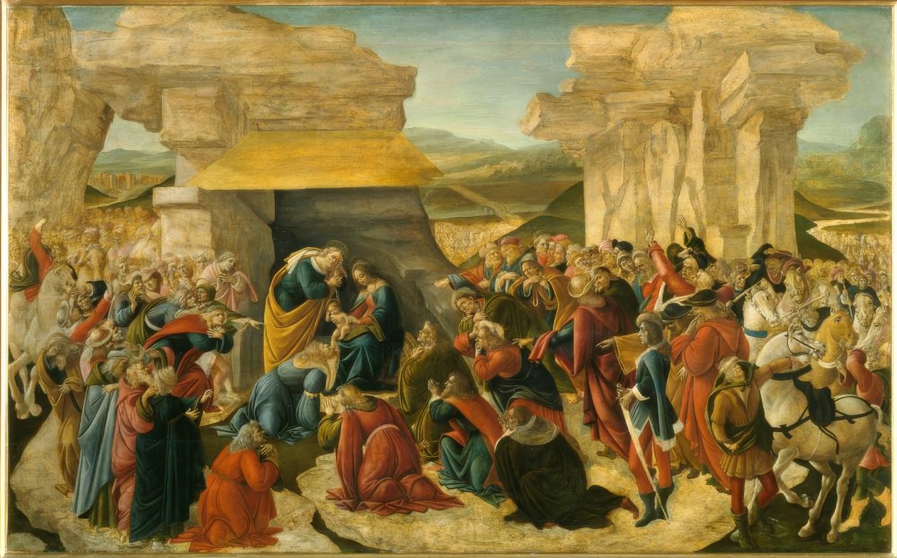 Aanbidding der Koningen door Sandro Botticelli
