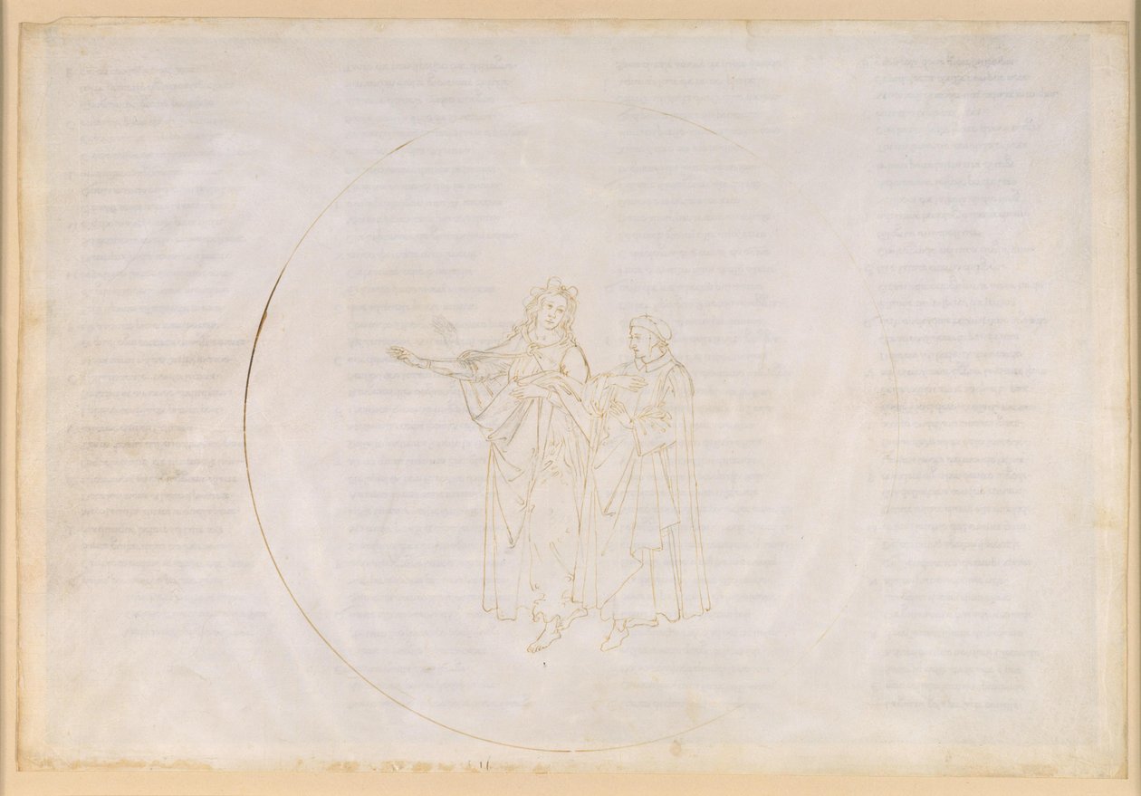La Divina Commedia, Paradiso XI. Vierde planeetsfeer (zonnehemel): Thomas van Aquino prijst in het bijzijn van Dante het werk van Franciscus van Assisi en betreurt de wereldlijkheid van zijn eigen orde, de Dominicanen door Sandro Botticelli