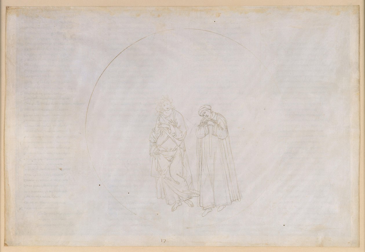 La Divina Commedia, Paradiso XVII. Vijfde planeetsfeer (hemel van Mars): Cacciaguida voorspelt Dante de ballingschap, maar ook eeuwige roem door Sandro Botticelli