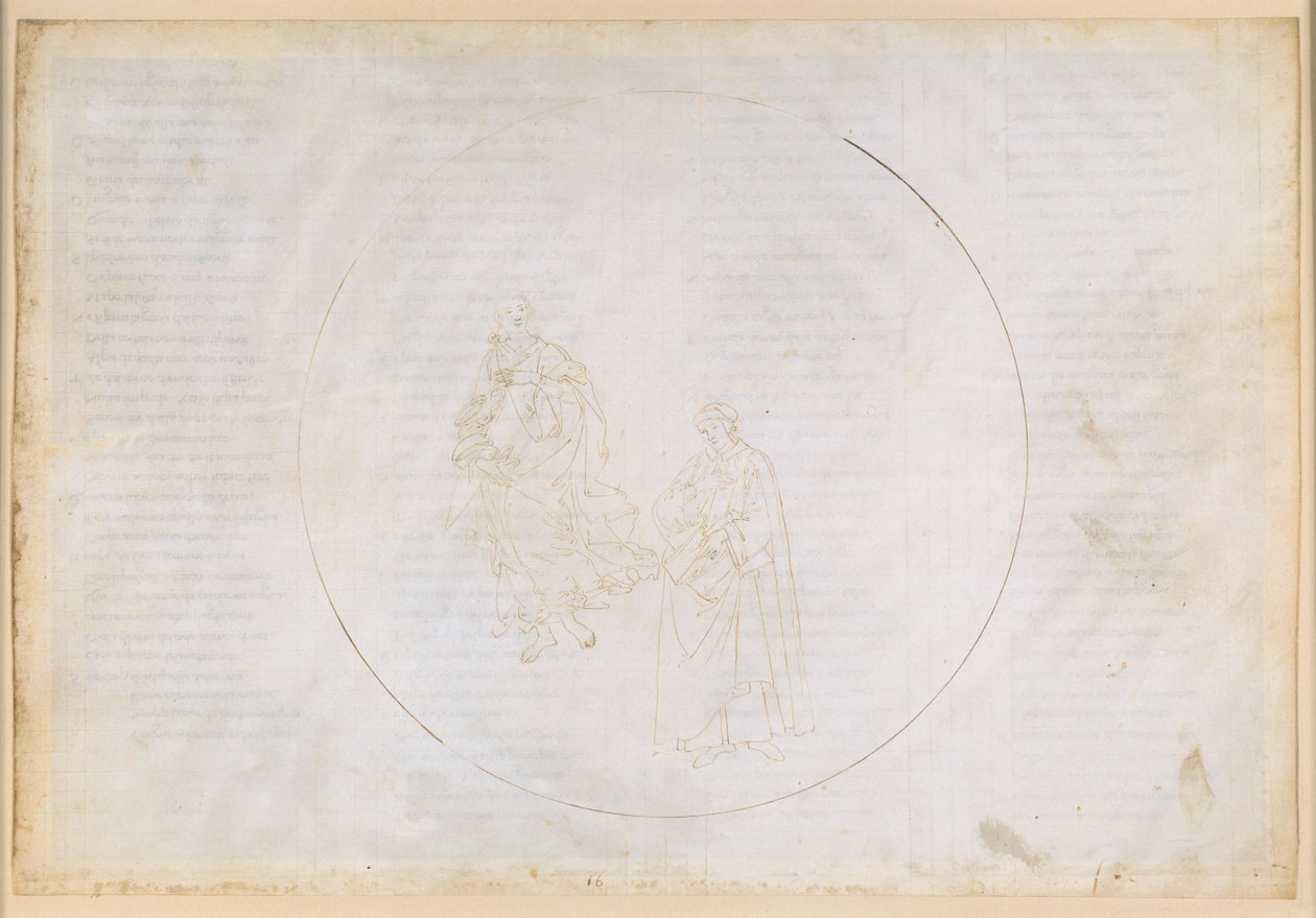La Divina Commedia, Paradiso XVI. Vijfde planeetsfeer (hemel van Mars): Cacciaguida betreurt het morele verval in Florence door Sandro Botticelli