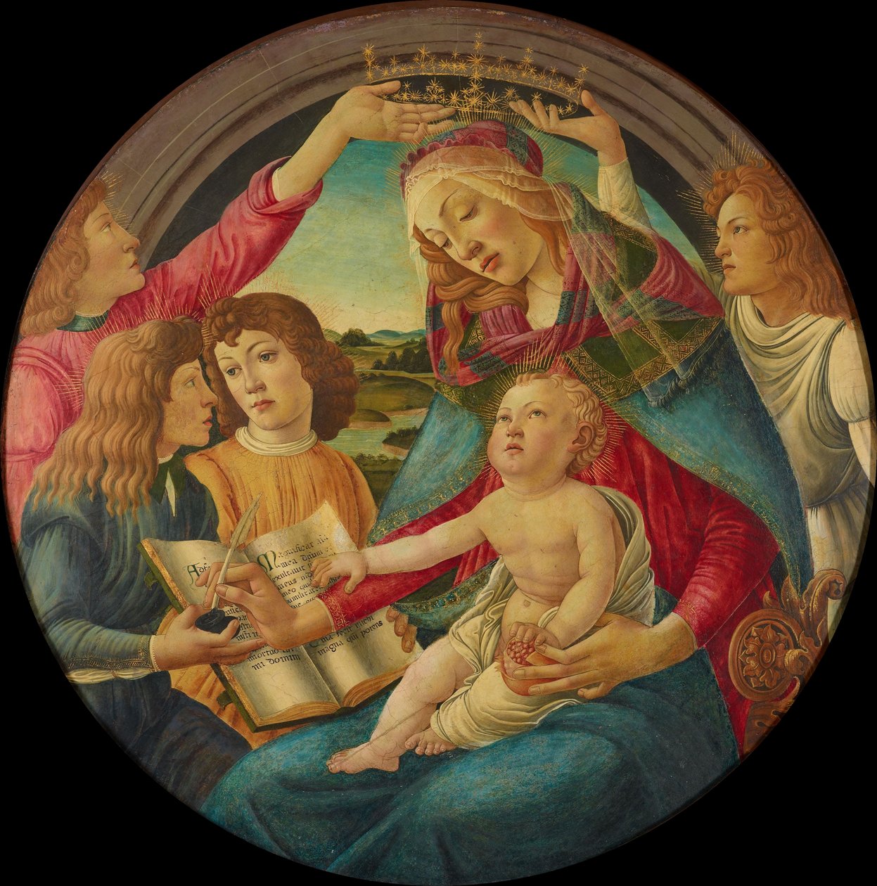 naar het voorbeeld van de Madonna van het Magnificat door Sandro Botticelli