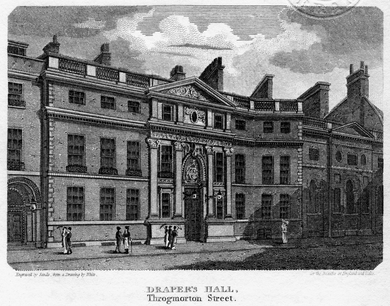 Drapers Hall, Throgmorton Street, Londen door Sands