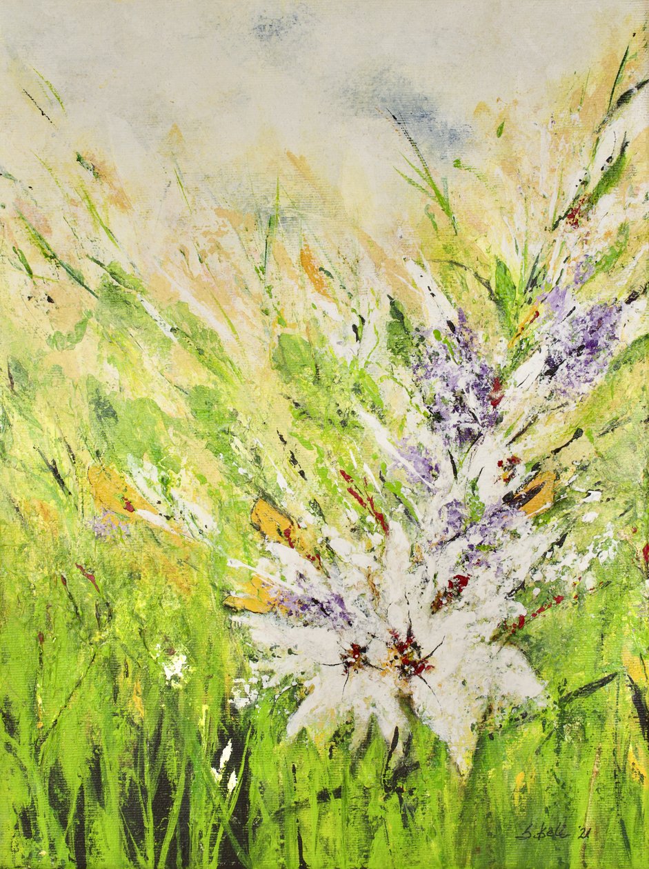 Zomertijd, 2021 (acrylverf op doek) door Sandy Iseli