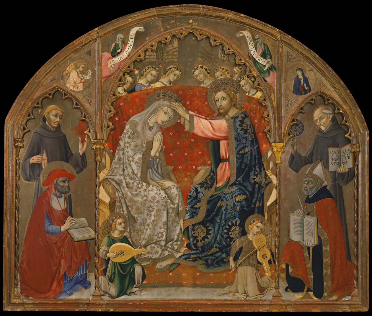 Kroning van de Maagd met Heiligen door Sano di also Ansano di Pietro di Mencio Pietro