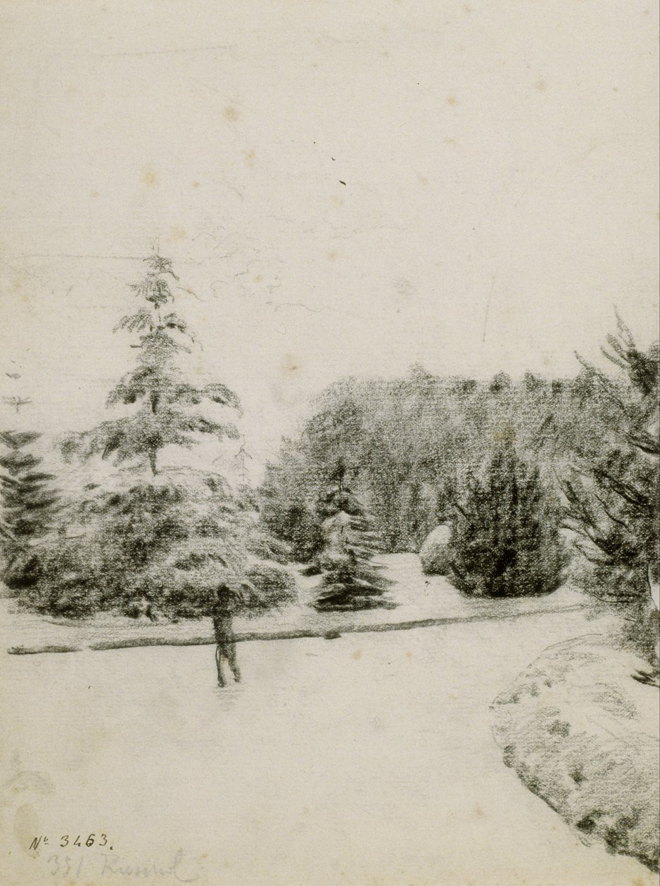 Studie van een tuin door Santiago Rusiñol