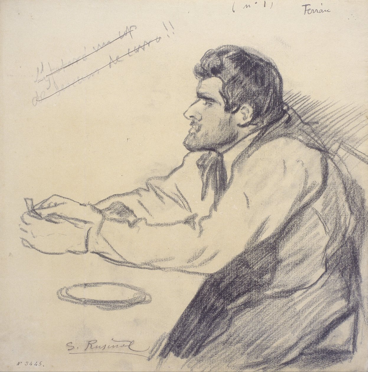Portret van Pere Ferran door Santiago Rusiñol