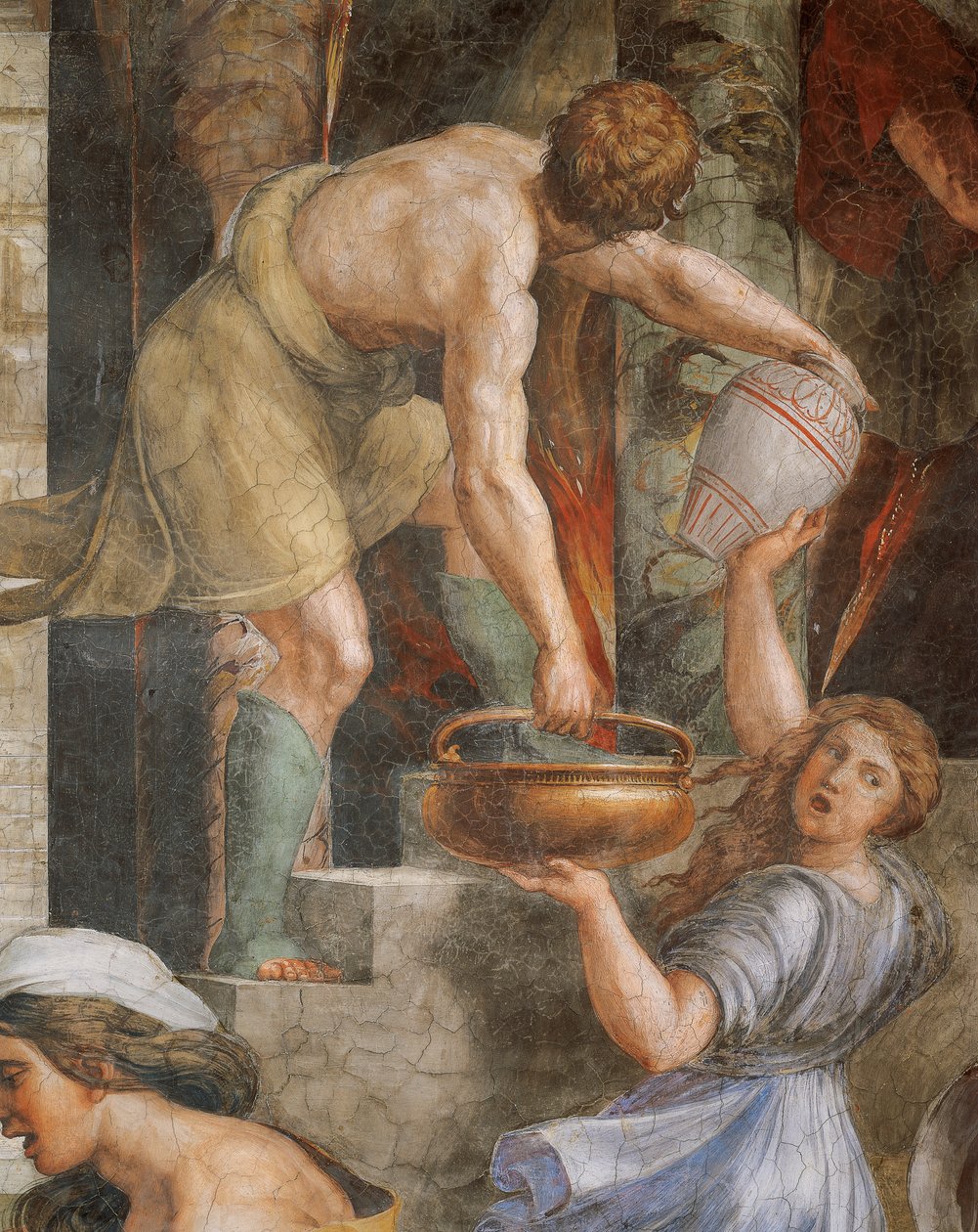 Brand in de Borgo door Sanzio of Urbino (workshop) Raphael