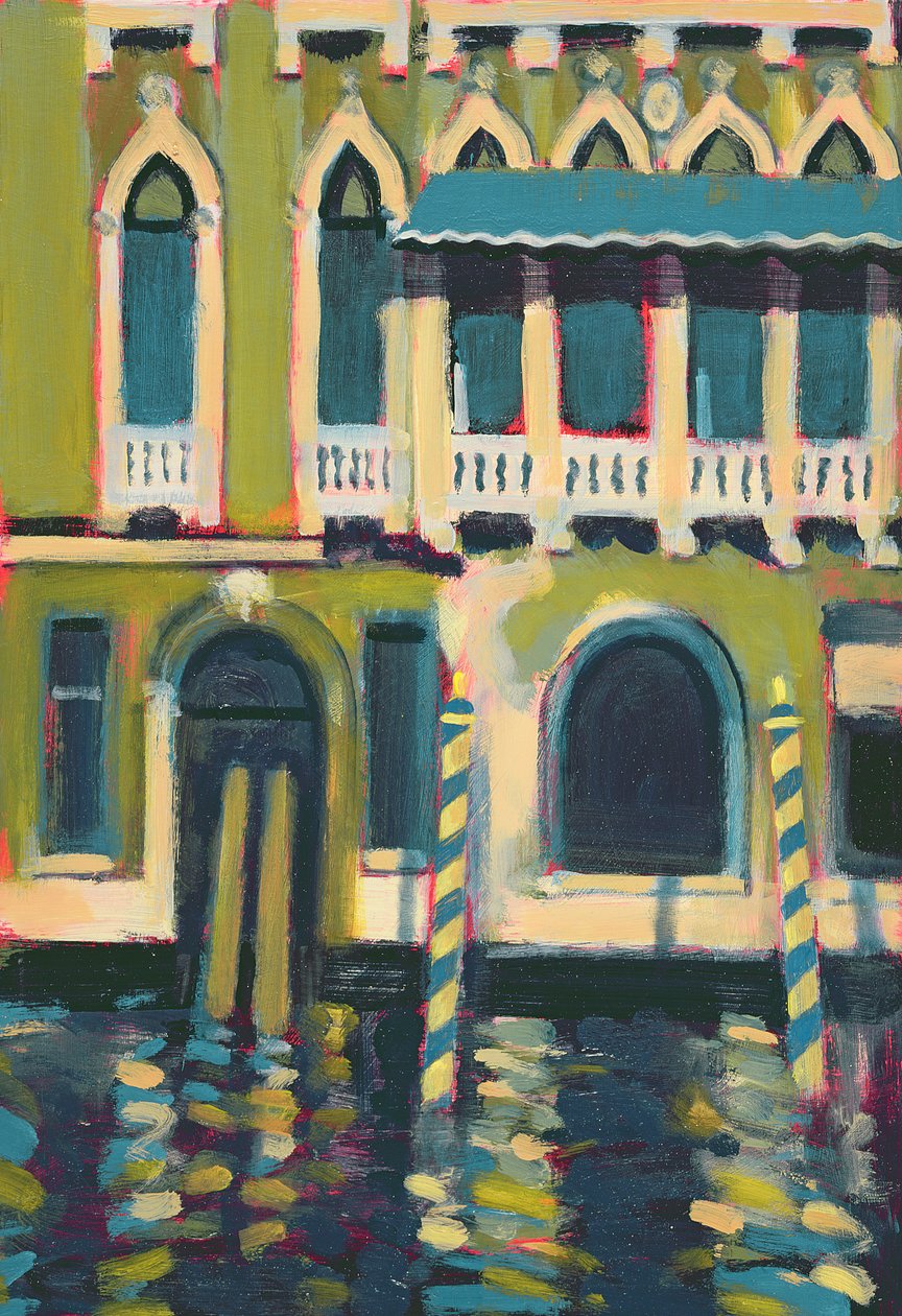 Blauwe luifel door Sara Hayward