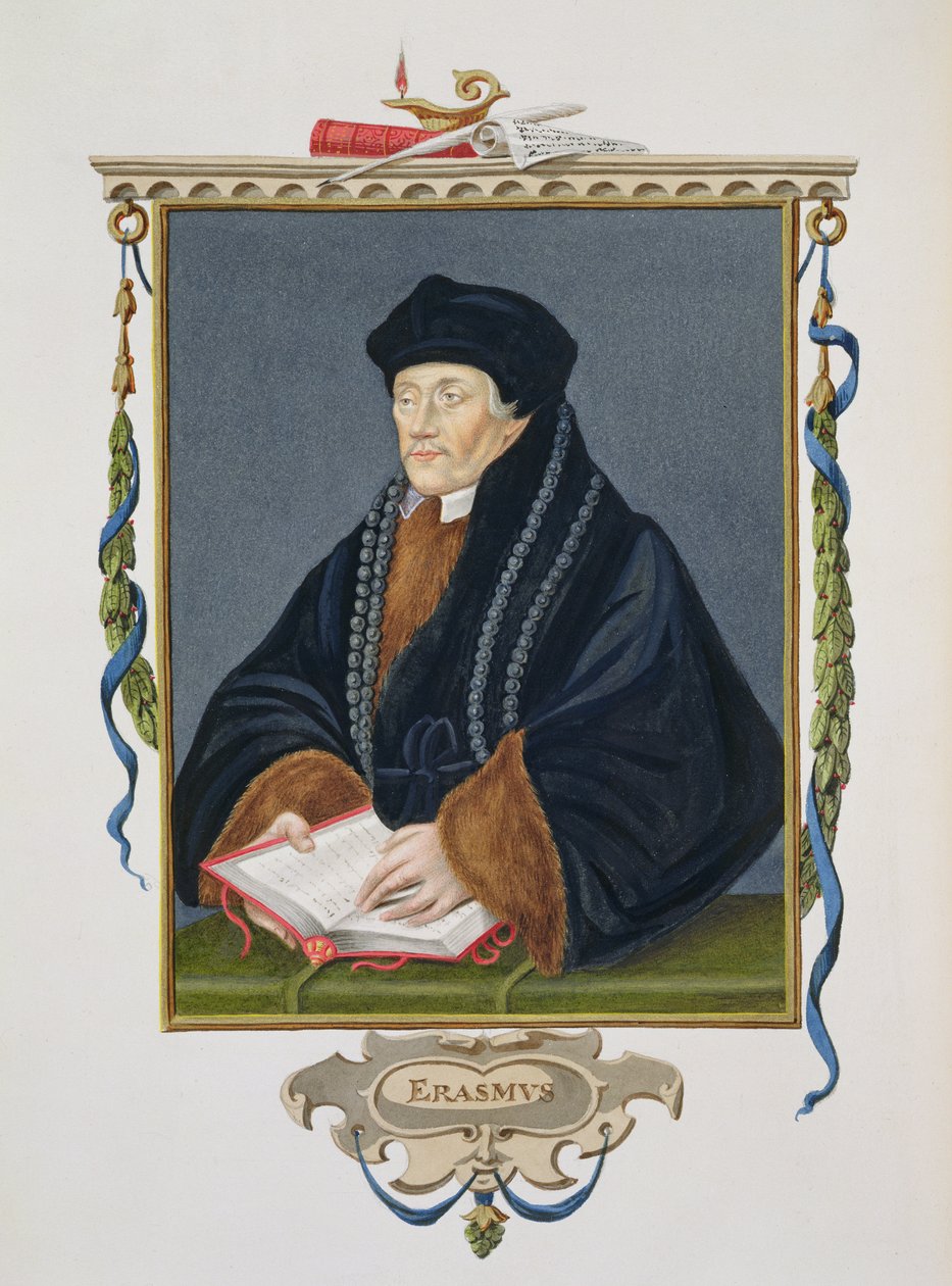 Portret van Erasmus (ca. 1466-1536) uit 