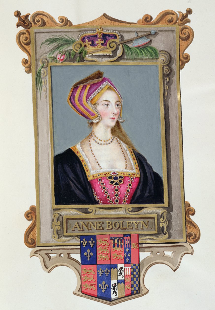 Portret van Anne Boleyn (1507-36) 2e koningin van Hendrik VIII, als jonge vrouw uit 