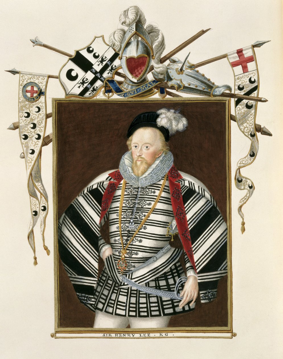 Portret van Sir Henry Lee (1530-1610) uit 