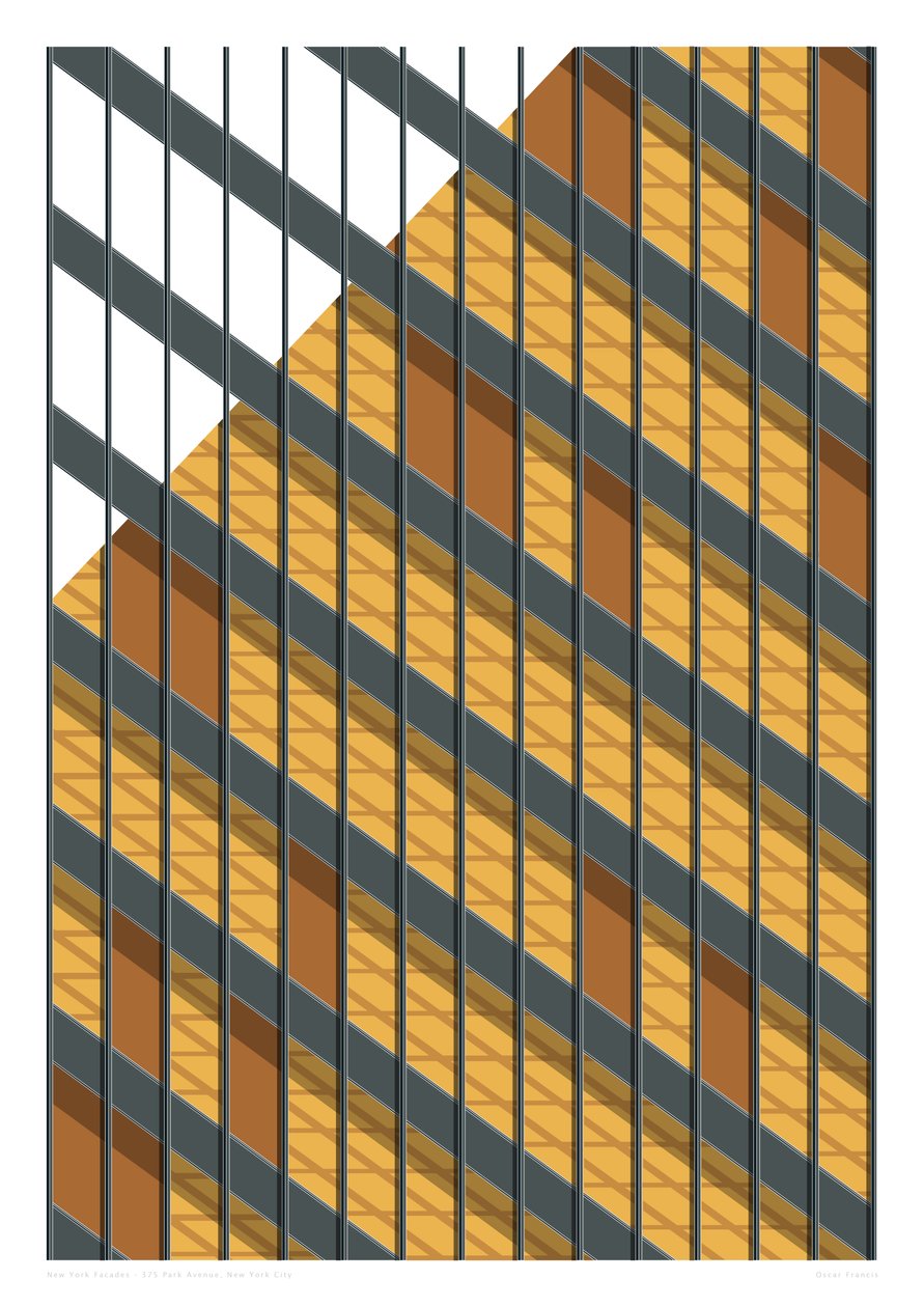 375 Park Avenue, NYC, 2015 (grafische giclee print) door Sarah Evans