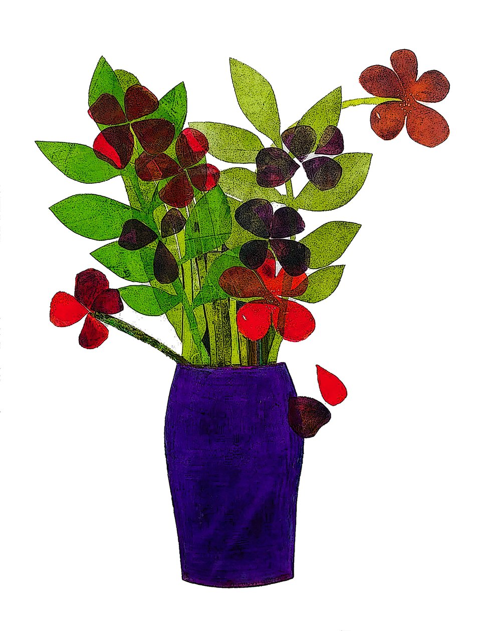 Paarse pot door Sarah Thompson Engels