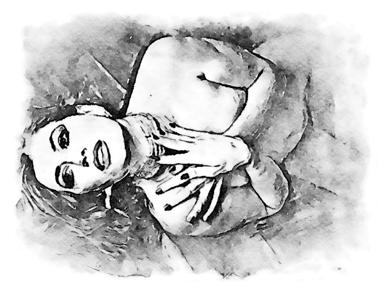 Liggende vrouw door SaskiaBJ