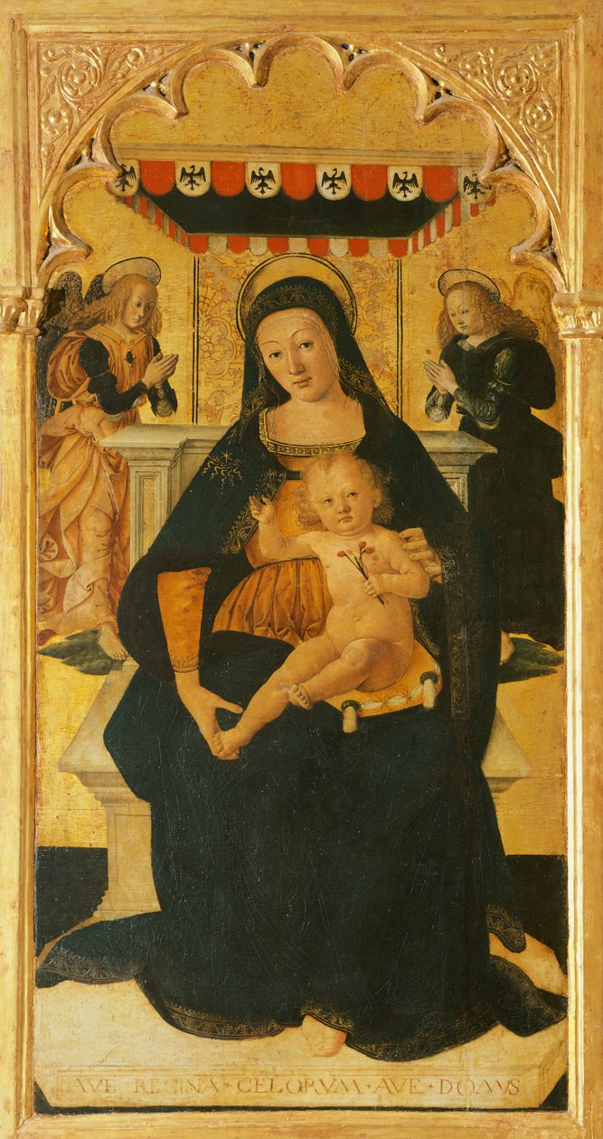 Madonna en Kind op de Troon door Saturnino Gatti