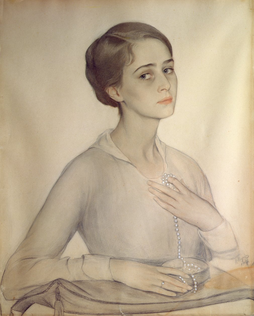 Portret van Olga Spesivtseva door Savelij Abramovich Sorin