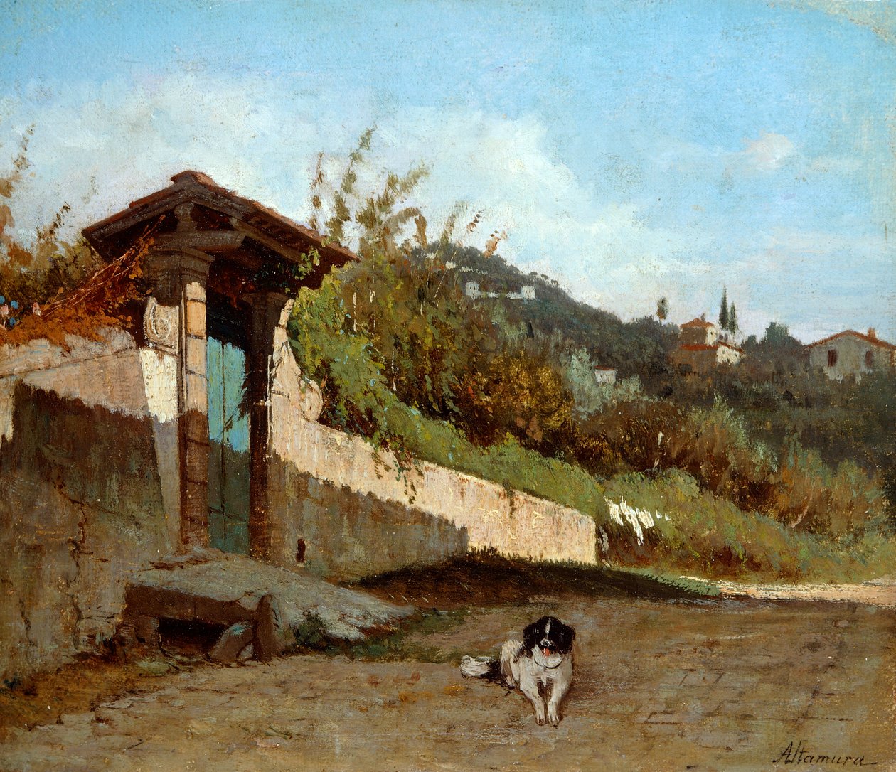 Portiek van Toscaanse villa door Saverio Altamura
