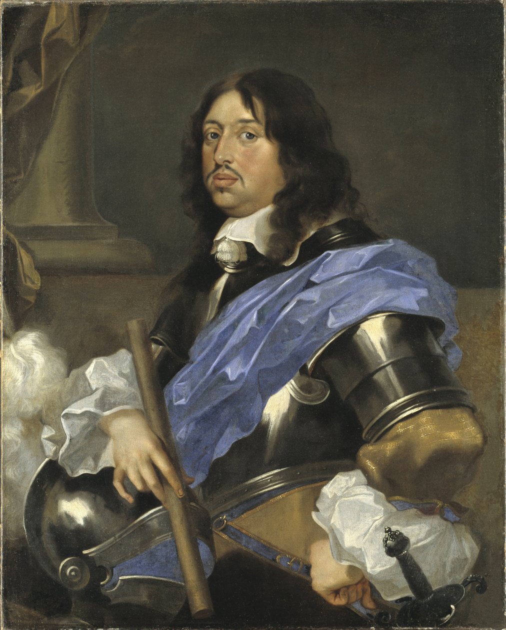 Portret van koning Karel X Gustaaf van Zweden door Sébastien Bourdon