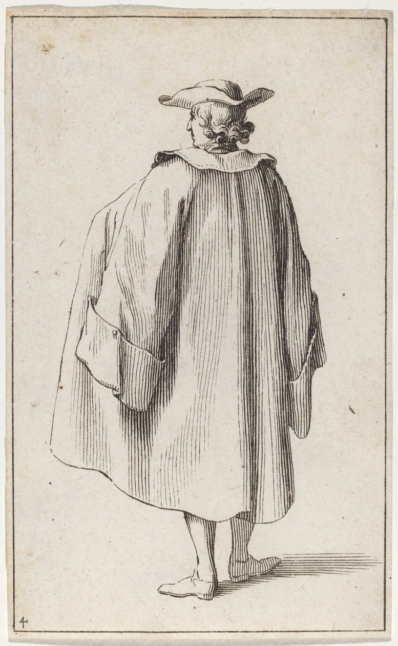 Staande man van achteren gezien door Sébastien Le Clerc the elder