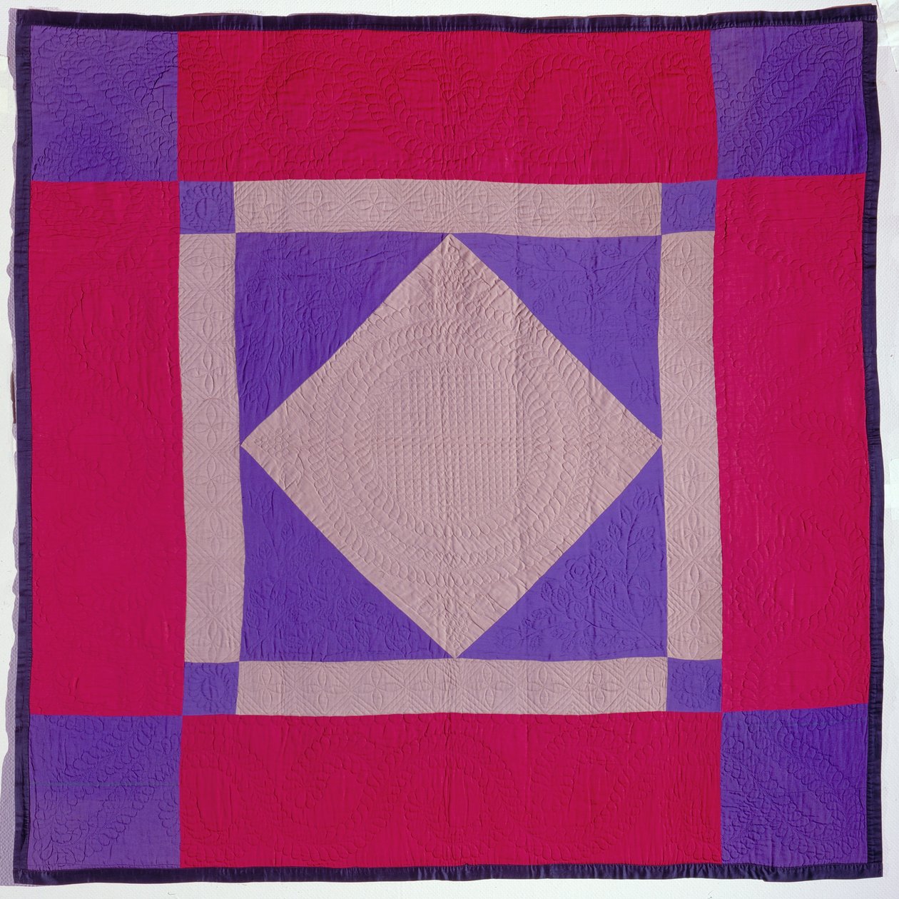 Amish Quilt, eind 19e-begin 20e eeuw (wol, katoen  quilten) door School American