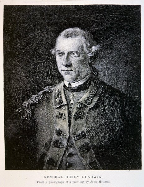 Generaal Henry Gladwin, van een foto van een schilderij door John Holland door School American