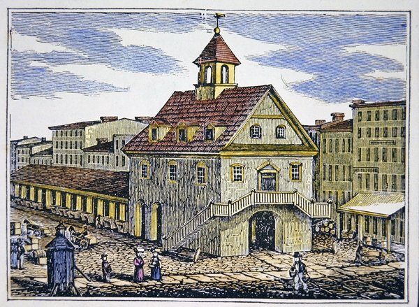 Het oude gerechtsgebouw van Philadelphia door School American
