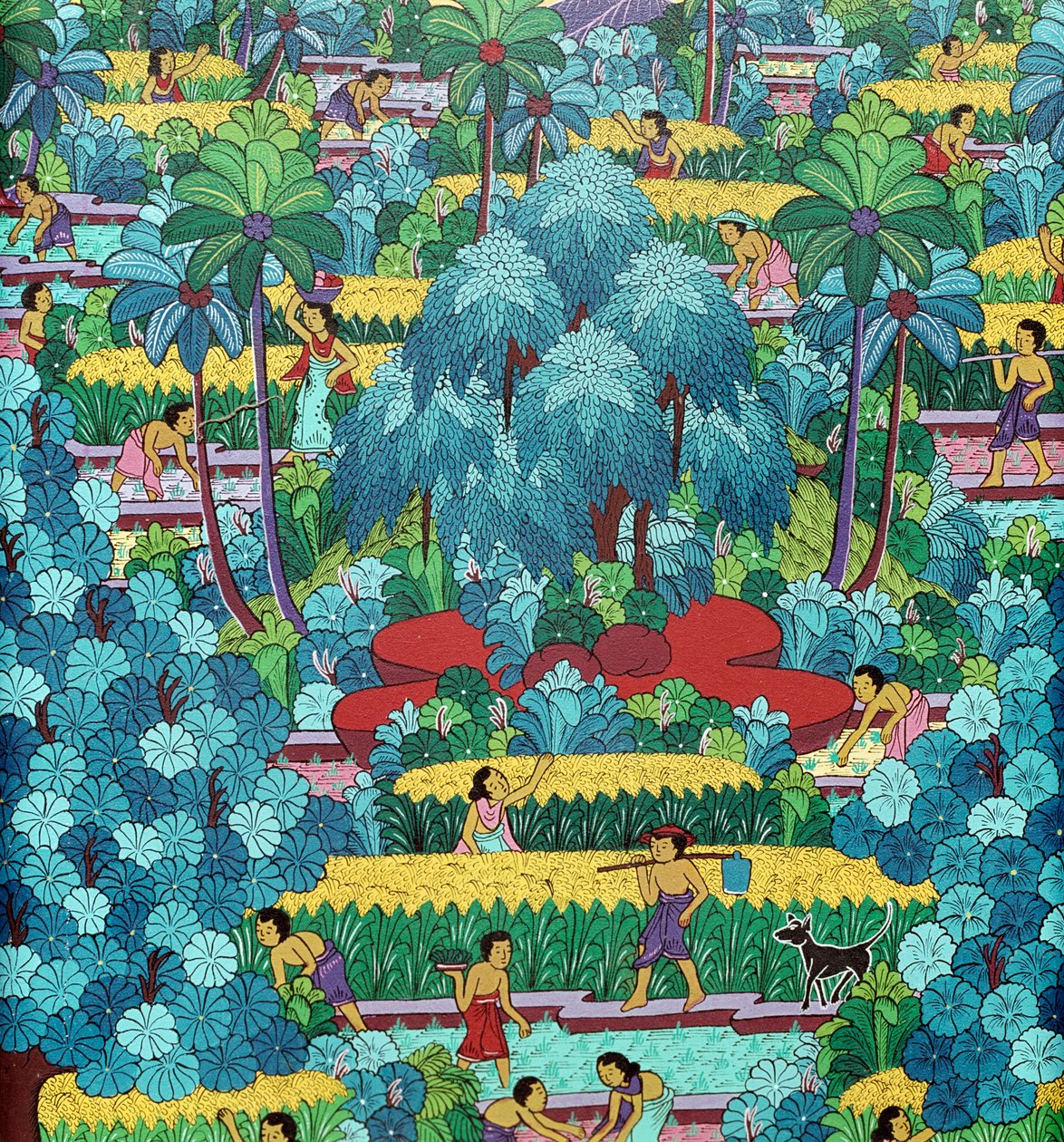 Traditionele Balinese naïeve schilderkunst, Indonesië 20e eeuw door School Balinese