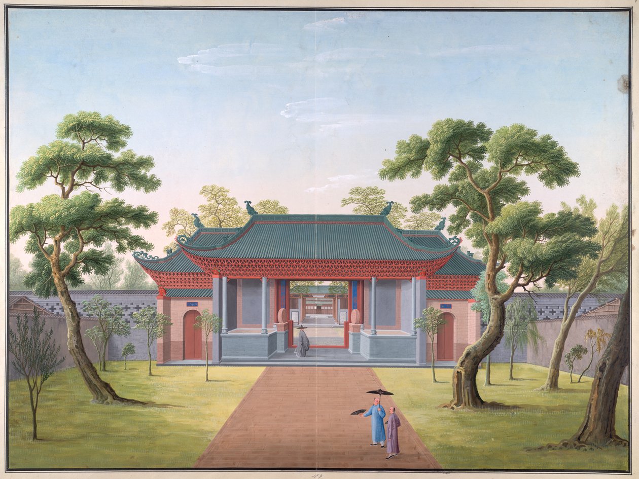 Honam Tempel - Ingangspoort door School Chinese