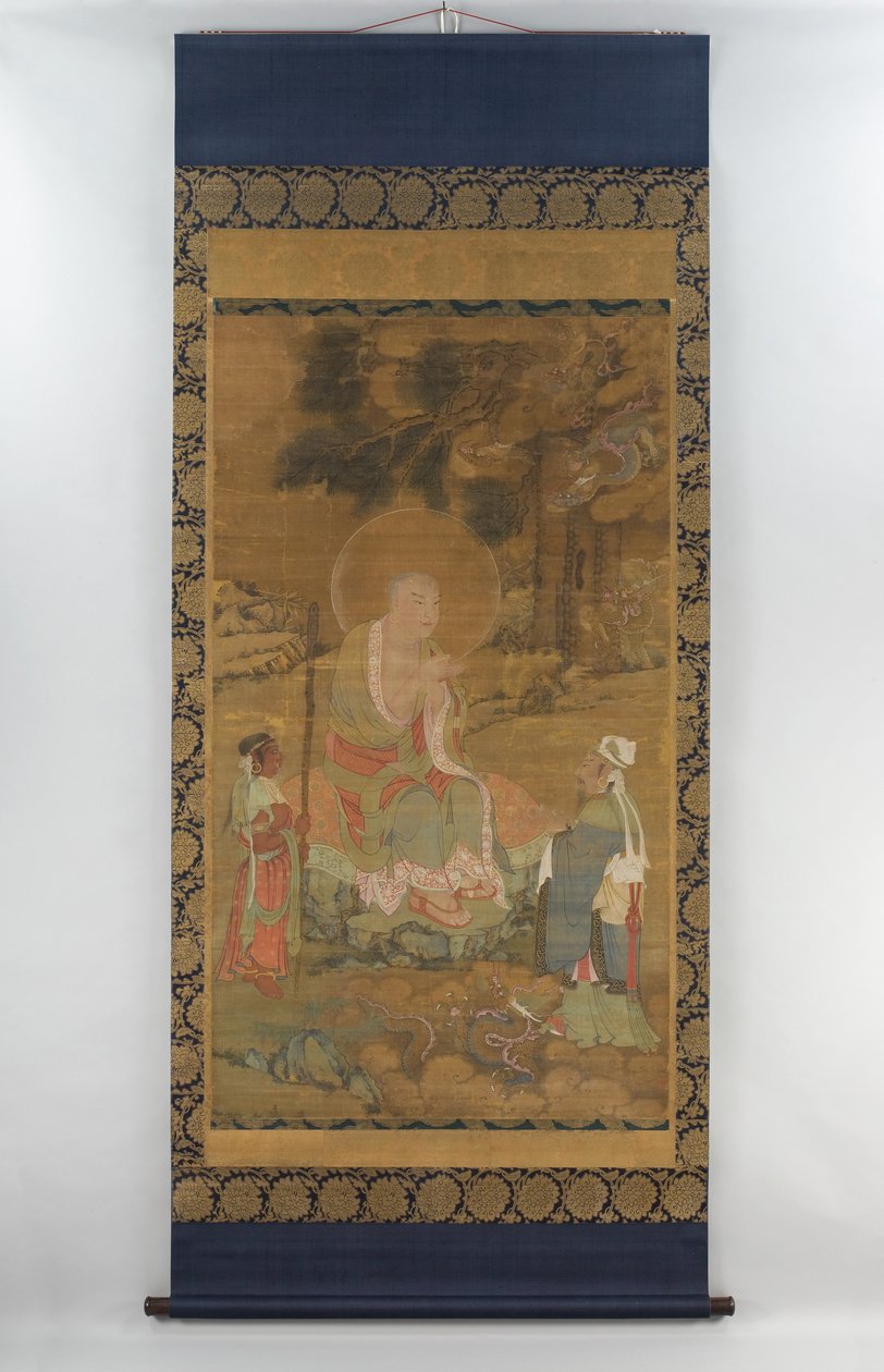 Lohan die draken oproept, Yuan-dynastie of Ming-dynastie door School Chinese