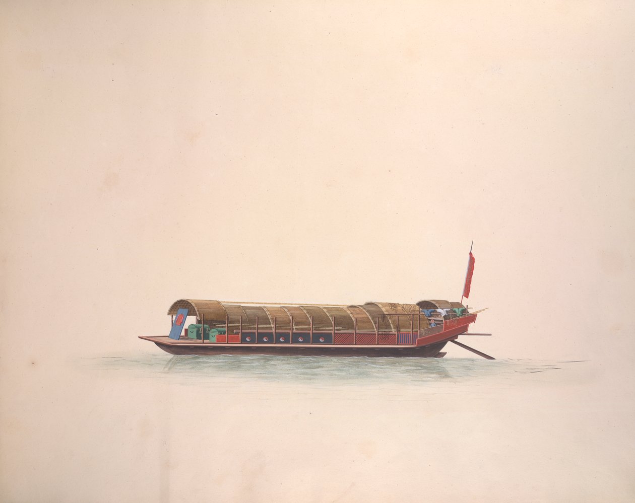 Muzikantenboot, ca. 1800-05 door School Chinese