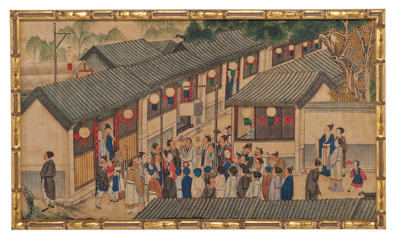 Een van Vierentwintig Scènes uit Droom van de Rode Kamer door School Chinese