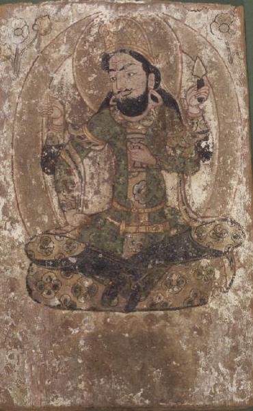Roustem, de God van Zijde, Chinees Turkestan, 6e-7e eeuw v.Chr. door School Chinese