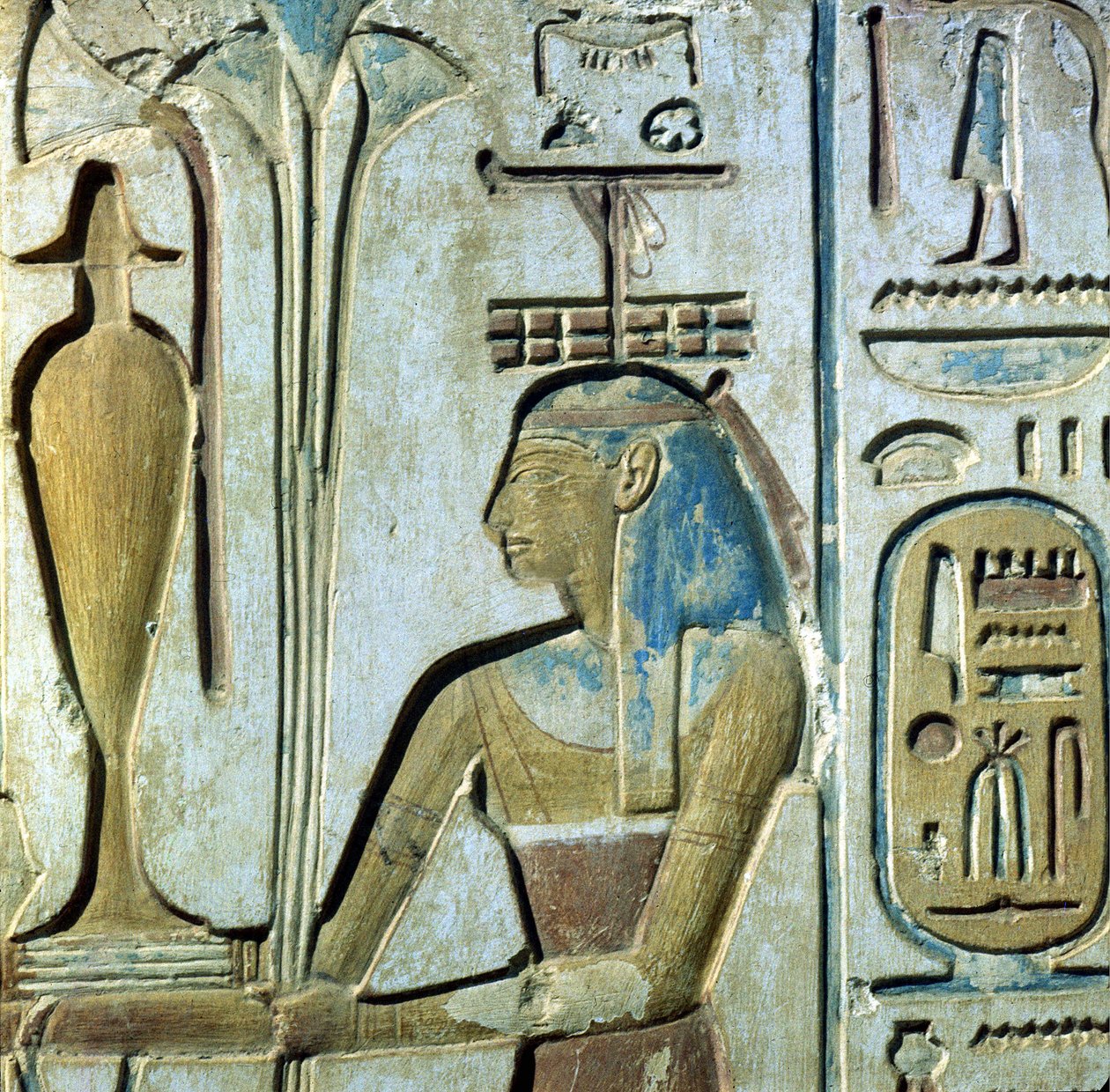 Abydos: Tempel van Seti I gewijd aan God Osiris door School Egyptian