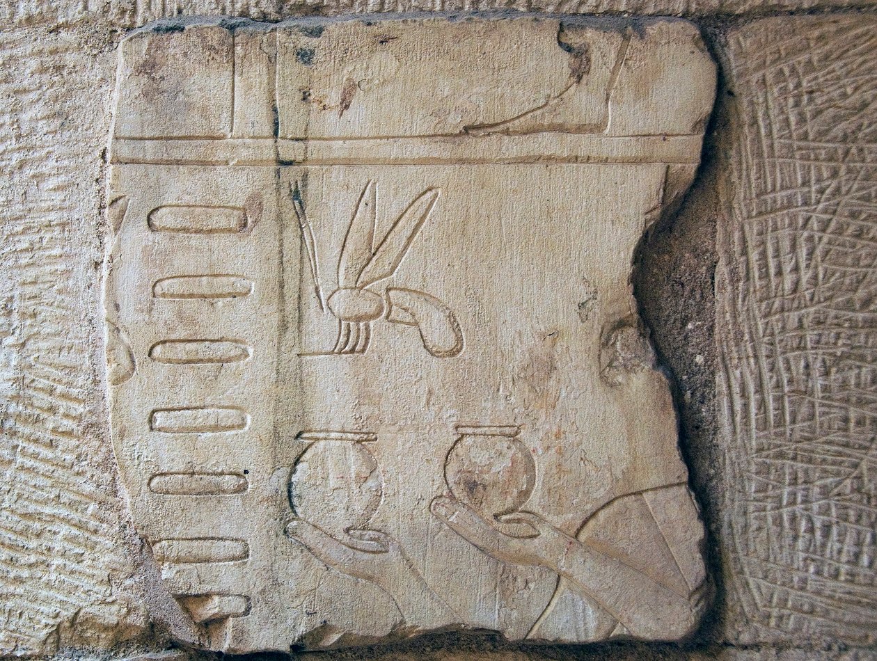Detail van een reliëf, Luxor door School Egyptian