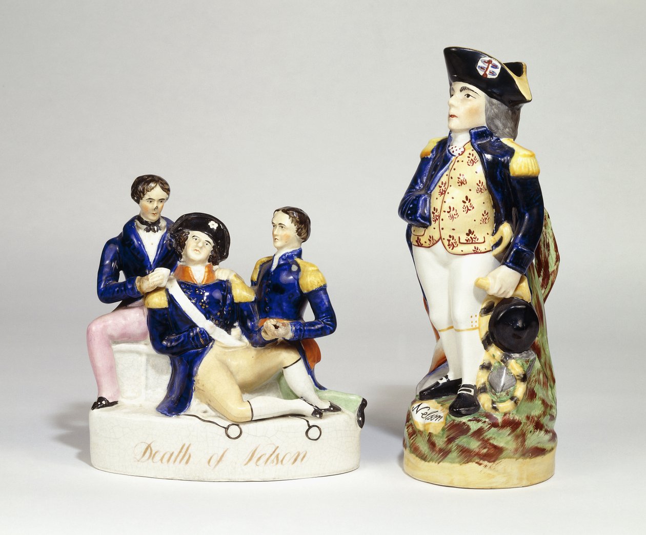 Een Staffordshire Portretgroep van de Dood van Nelson door School English