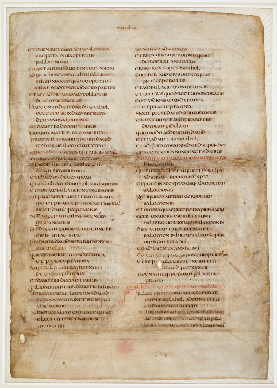Bijbelfragment uit het Boek der Koningen (het 